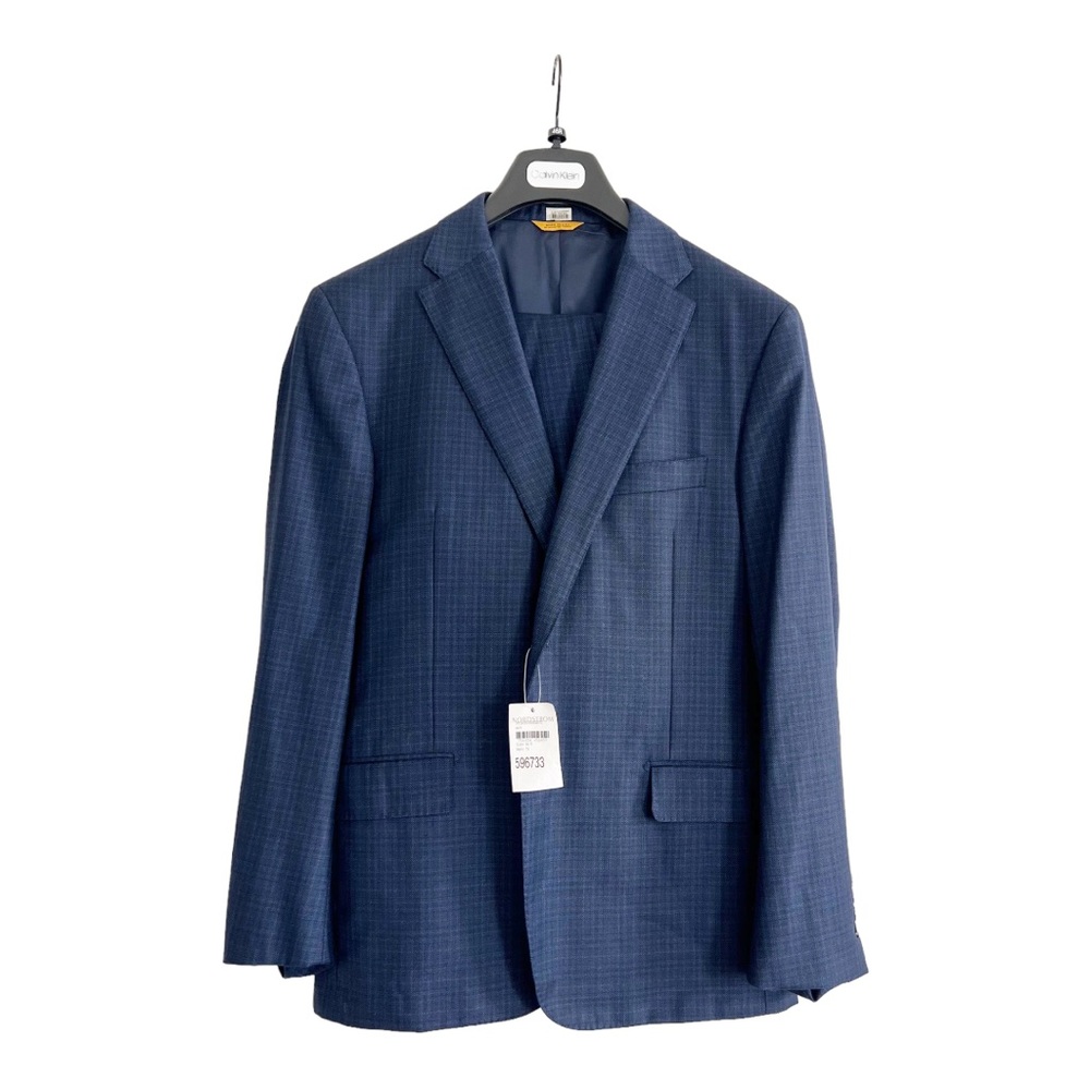 Loro Piana 2-Piece Plaid Pants Suit 100% Wool (Made in Italy) Size 34L New w/Tag
